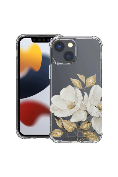 bestcase Husă Antișoc pentru Apple iPhone 13, Florală - Camelie Aurie, 111843...
