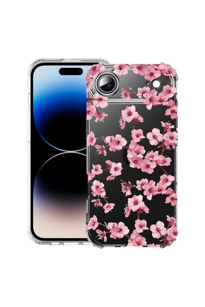 bestcase Противоударен калъф за Apple iPhone 17 Air, Флорален - Естетичен роз...