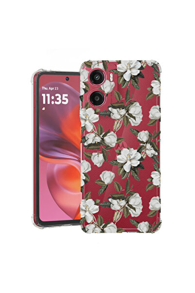 bestcase Противоударен калъф Husă за Motorola Moto G06, Флорален - Пастелни ц...