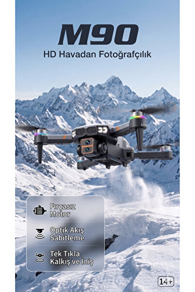 M90 Profesyonel Kameralı Drone | Çift HD Kamera, Fırçasız Motor, Optik Akış S...