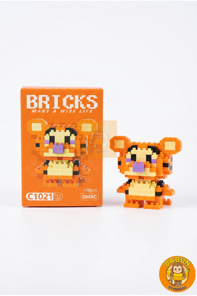 Bricks Tiger Kaplan Winnie Karakter Figürü 3D Yapboz Puzzle Yapı Oyuncakları