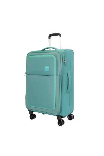 American Tourister Seville 4 Wheel Polyester Soft Trolley, 69 cm, Green