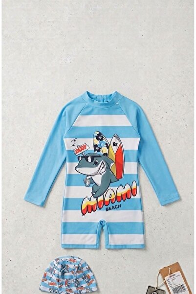 mikam Boneli Long Sleeved Unisex Children's Swimsuit 4-12 Years Group