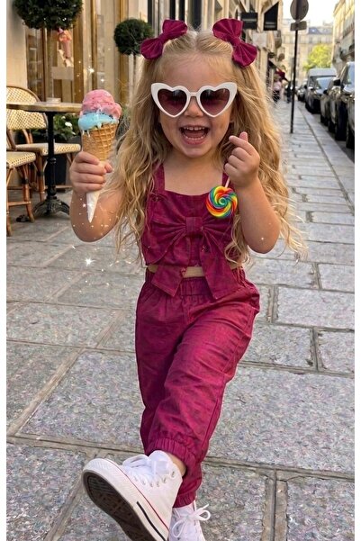 Tinypeople بدلة صيفية للفتيات مع بنطلون، بدلة أطفال أنيقة للمناسبات، بنطلون ق...