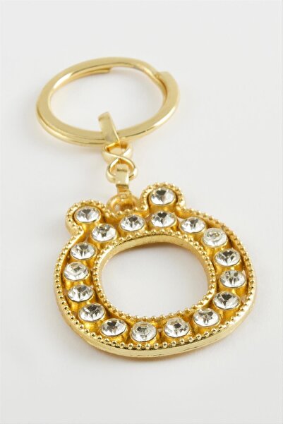 ZERO LAND Ilkeshop Yellow Colored Stone (11618) Letter Keychain-Ö