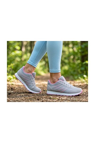 STAR STEP Unisex Ice Pink Lace-Up Daily Comfortable Casual Comfortable Lightw...