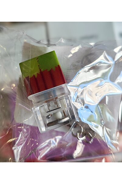 ada çanta kırtasiye Pixel Character Single Illuminated Keycap Keychain (1 Pie...