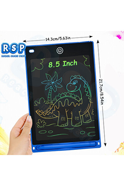 choice2 لوح رسم إلكتروني LCD مقاس 8.5 بوصة باللون الأزرق الداكن للأطفال والبن...