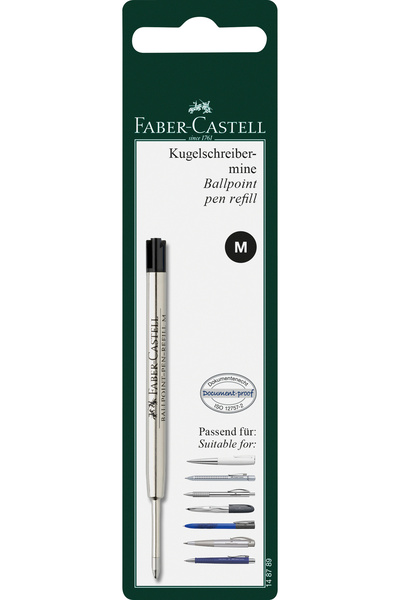 Faber Castell Ανταλλακτικό μεταλλικό στυλό μαύρο Faber-Castell σε συσκευασία ...