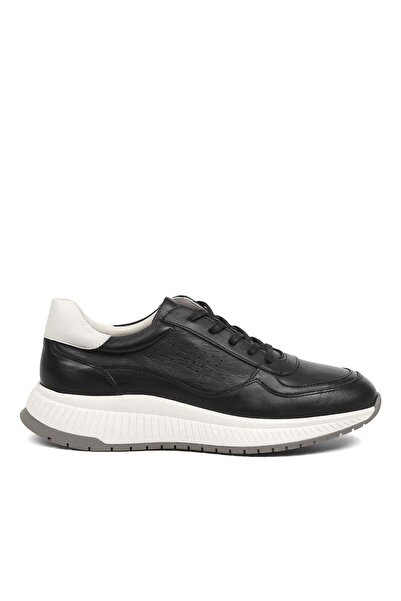 Celal Gültekin Erkek Siyah Bağcıklı Kalın Tabanlı Sneaker