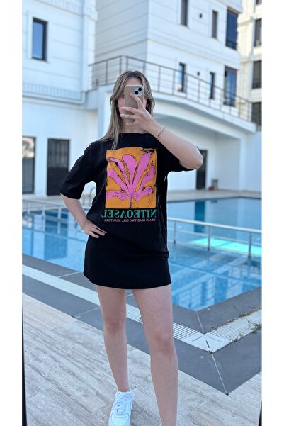 Ön baskı detaylı t-shirt