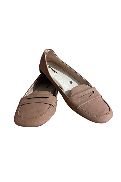 Isotoner Balerini Damă Maro Deschis – Loafers Casual Confort, Talpă Flexibilă, Material Sintetic