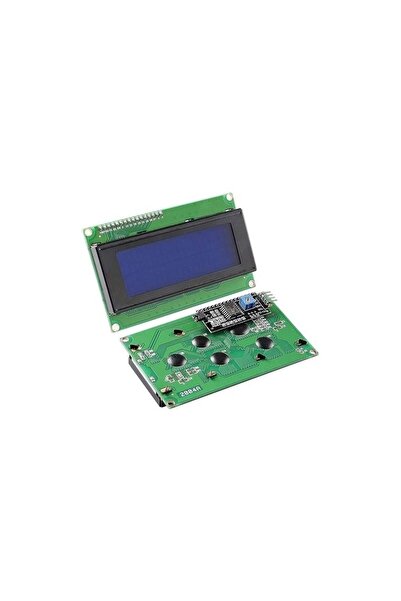 China 2004A 20x4 LCD Ekran - I2C Lehimli Mavi Display