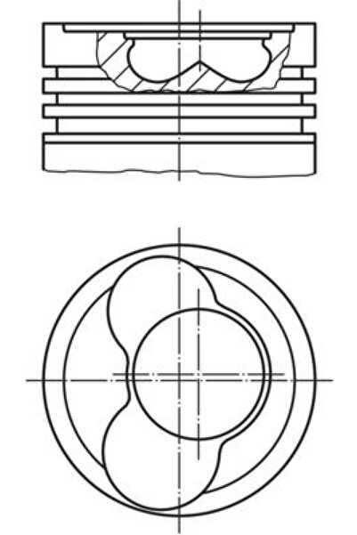 MAHLE DEPOMIX PISTON SEGMAN 81.01 MM (+0.50) T5 LT 46 2.5 TDI-ACV-AHD-ANJ-AUF (162256) (3/4/5 C
