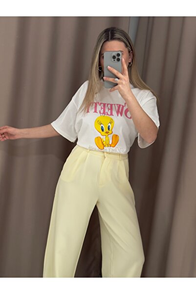AlisBoutique Lisanslı Tweety Baskılı Tişört