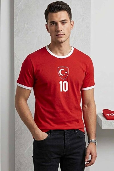 vynor atelier Türkiye Milli Takım Temalı Tişört/Forma - Ay Yıldız Logolu 10 N...
