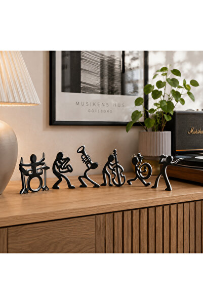 İna Design Müzisyen Silüet Figür Seti – 6 Parça
