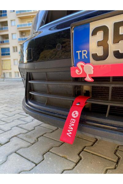 MOTTOMOR OTO ÇEKİ İPİ TAMPON DİLİ KIRMIZI BMW ARABA