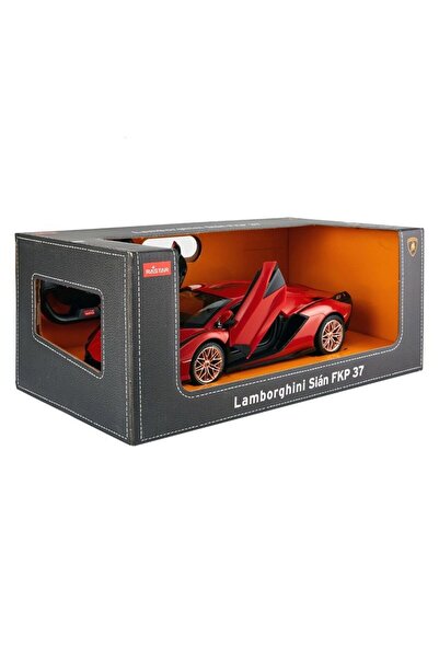 Rastar Mașină Lamborghini Sian roșie cu telecomandă, la scară 1:14