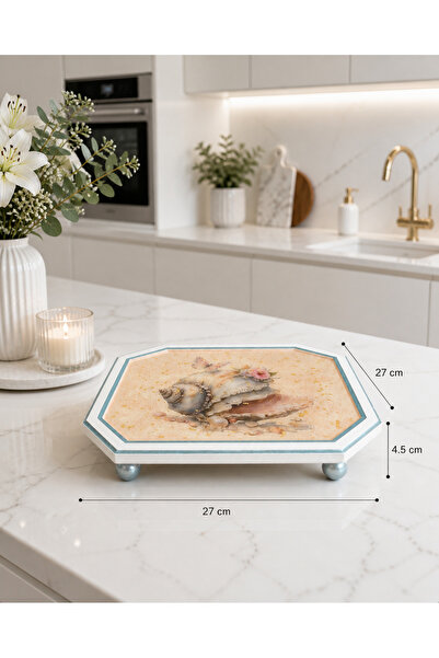 IremTasarimAtolyesi Epoxy Presentation Tray with Stand Kitchen Decoration Pro...