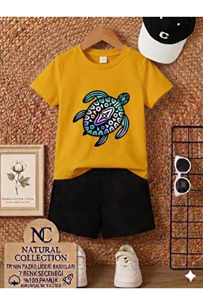 Nice Clothes Tricou și pantaloni scurți de vară pentru copii, unisex (albastr...
