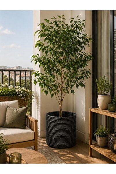 Ckdesign Natural Anthracite Flower Pot Basket Bohemian Balcony Living Room De...