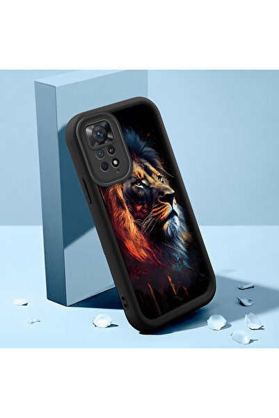 SLIMFELT Redmi Note 11 Pro 4G/5G Uyumlu Yüksek Kalite Aslan Desenli Kılıf, Ta...