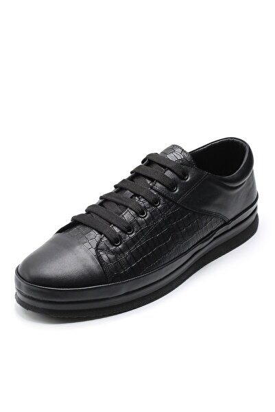 İriadam Large Size Men's Shoes Gs1840 Crocodile Black Calf Leather Large Size...