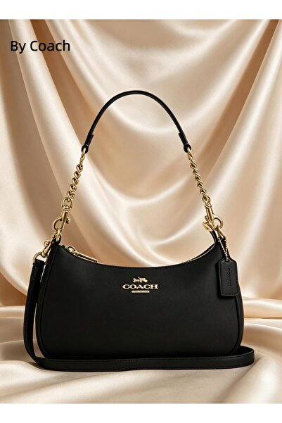 Coach New York حقيبة كتف تيري من القماش الكتاني المميز للنساء، حقيبة كروس بود...