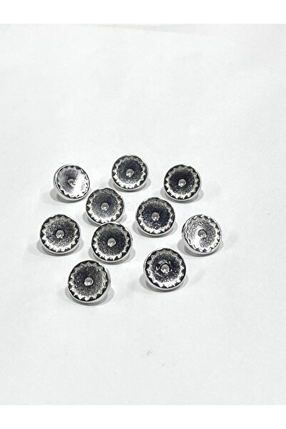 karantuhafiye Blouse Button/ Metal Blouse Shirt Button/ 1.1 cm / Silver / 10 ...