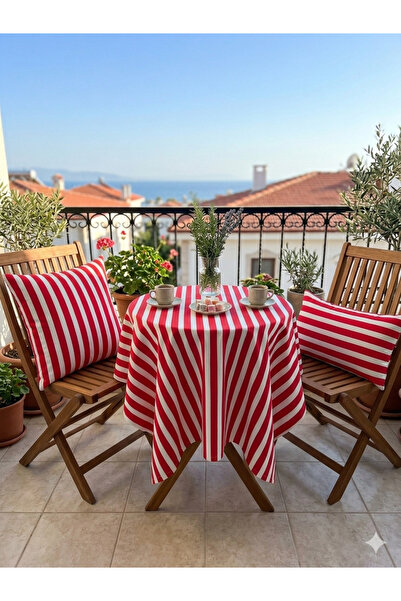 Zoya desing Premium Balkon Takımı Masa Örtüsü Kırlent Kılıf İstenilen Ölçüler...