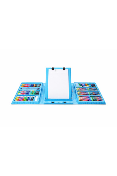 PinkBlue Пълен комплект за рисуване и оцветяване за деца PinkBlue, 208 части,...