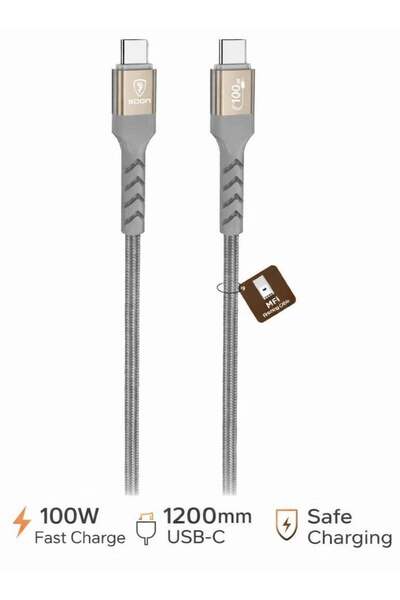 Digital Home Fast Charging Cable from Type-C to Type-C with 100W Power, 1200m...