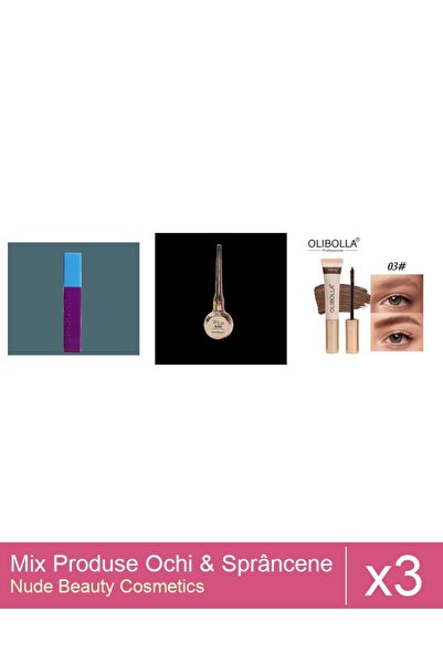 Makeup Set Mix 3 produse Rimel Sprancene: Rimel Ushas , Negru, Rimel sprancen...