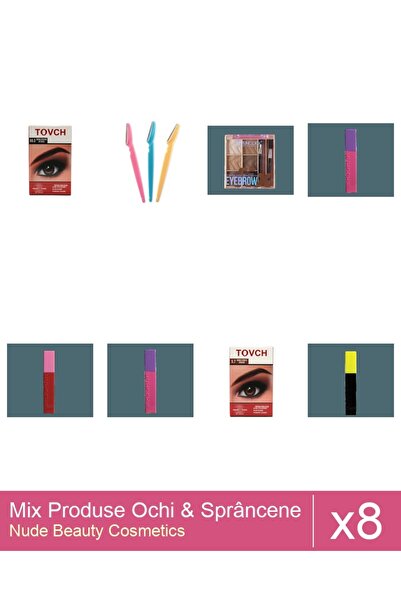 Makeup Set Mix 8 produse Rimel Sprancene: Vopsea sprancene , Nuanta 66.0, Rim...