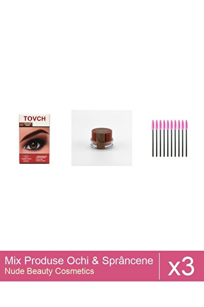 Makeup Set Mix 3 produse Rimel Sprancene: Periute gene / sprancene, set 10 bu...