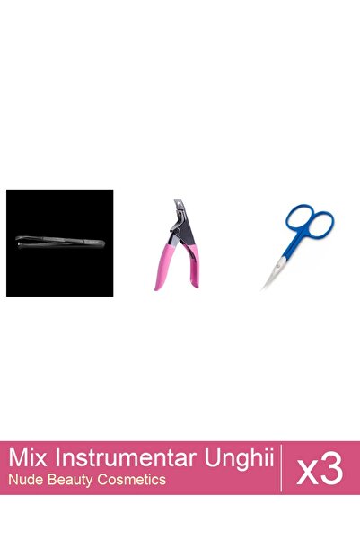 Makeup Set Mix 3 produse Forfecute: Penseta profesionala neagra subtire - One...