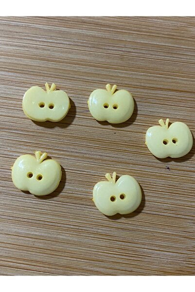 Lorin hobi Plastic Apple Baby Button 14 mm 10 Pieces Yellow
