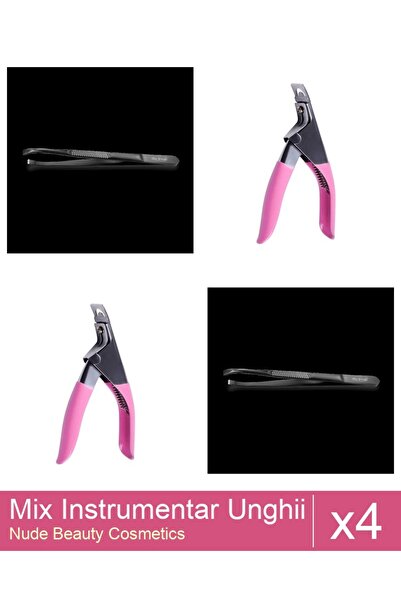 Makeup Set Mix 4 produse Forfecute: Penseta profesionala neagra subtire - One...