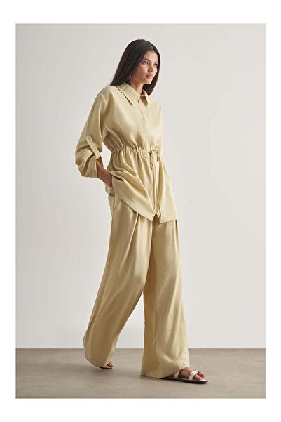 LC Waikiki Nevavm Modal Blended Zippered Water Green Tunic with a Difference