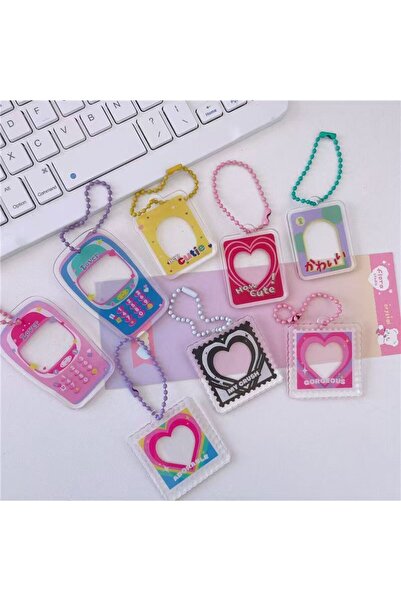 Choice Full Set of 8 8 Keychain Pendants with Chain, Acrylic DIY Decorative S...