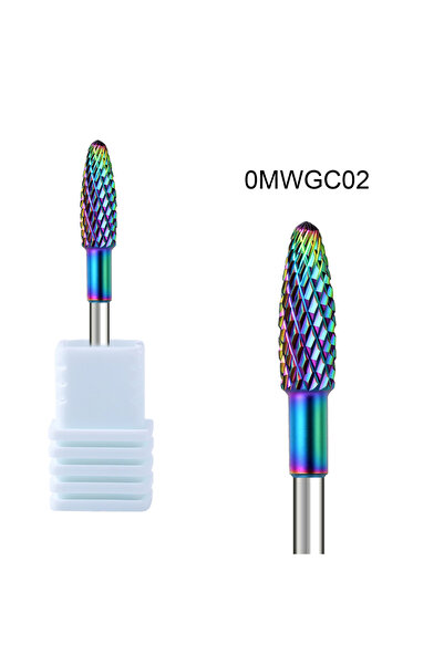 Choice9 02 New Iridescent Tungsten Steel Cuticle Nail Drill Bits,Under Nail C...