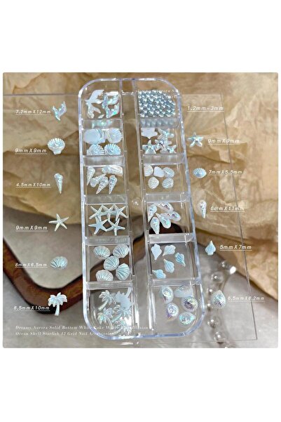 Choice 2 12Grids Mixed Ocean Style Nail Art Charms 3D Resin Shell Starfish Co...