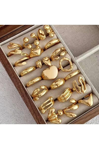 Choice resizable 16Pieces Gold Color 8/16Pieces Fashion Heart Geometry Irregu...