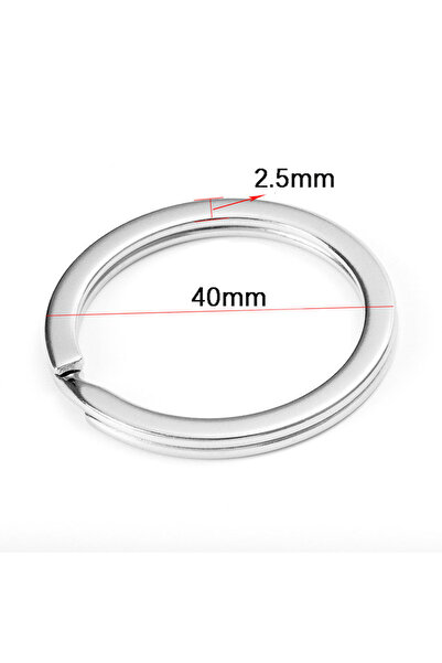 Choice1 40mm-20pcs 10pcs 20pcs 15-50mm Metal Key Rings Double Loops Smooth Fl...