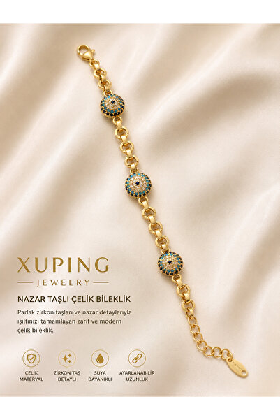 PC ACCESSORY Xuping Premium Gold Nazar Boncuklu Kadın Bileklik