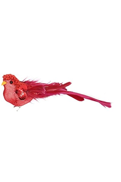 Goliat Pasăre decorativă Goliat, roșie, 17cm