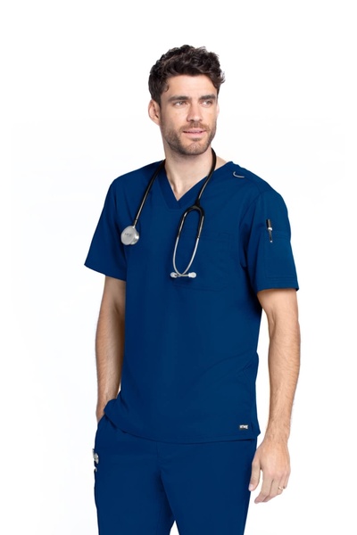 Barco Bluză medicală pentru bărbați Grey's Anatomy by Evan, cu decolteu în V,...