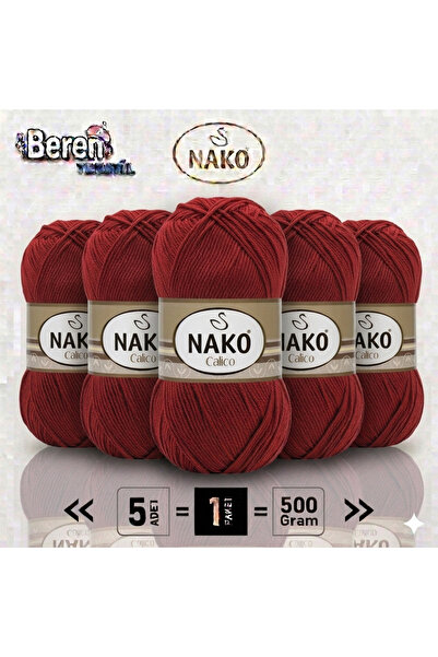 NAKO كاليكو - عبوة من 5 قطع - 100 جرام/240 متر - خيط للحياكة اليدوية - أميجور...