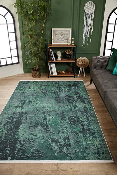 halinet Halı.Net Gray Vintage Antique Washable Non-Slip Living Room Carpet Ha...